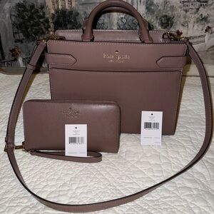 Kate Spade Staci Medium Satchel and Wallet Matching Set